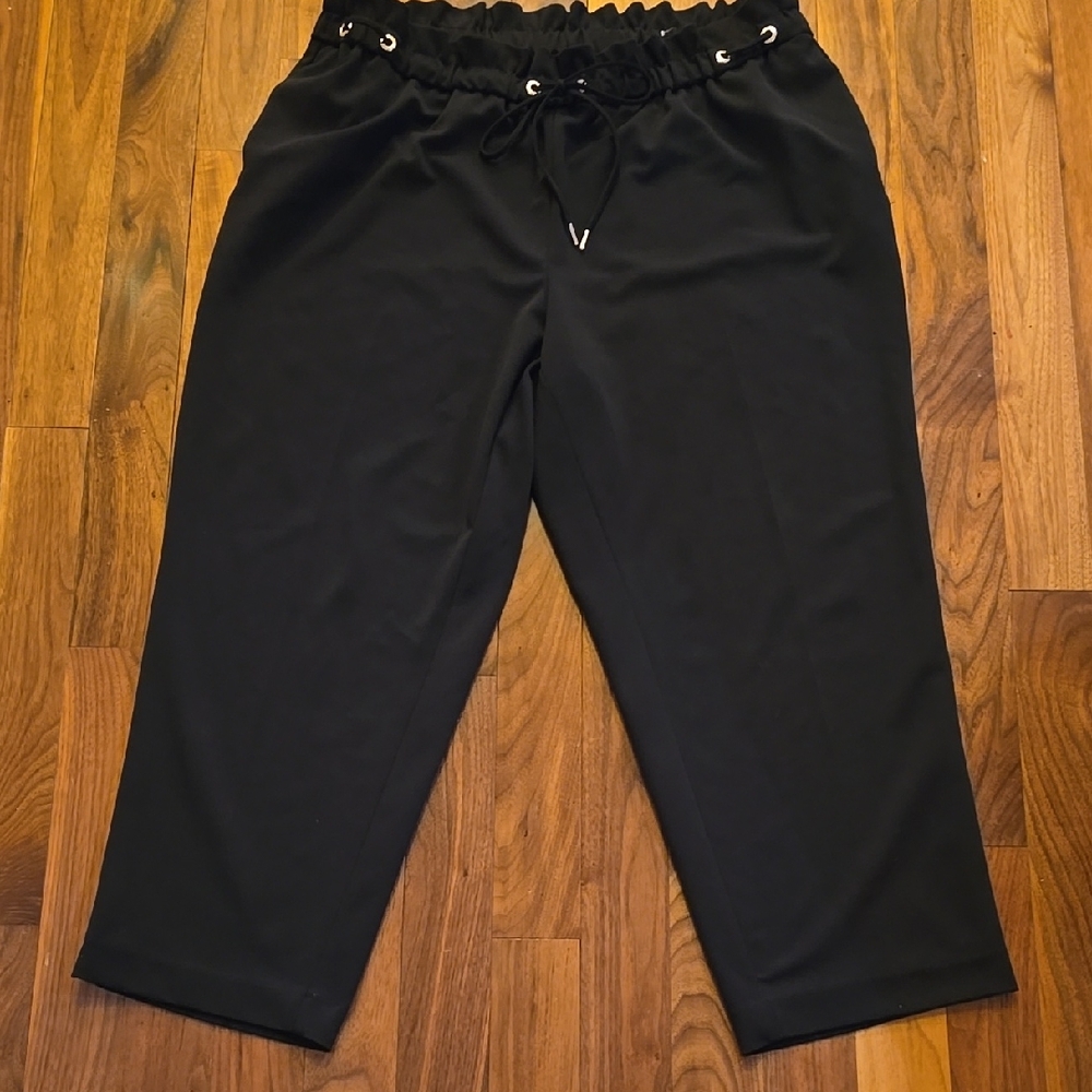 Anne Klein Black Drawstring Women's Pants